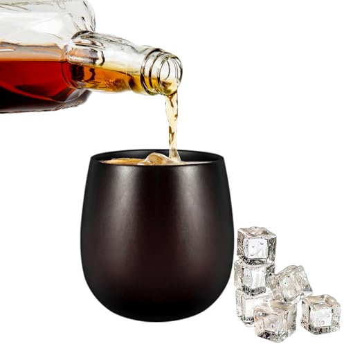 Vaso de madera Bourbon, vaso de whisky, regalos de bourbon para hombres, vidrio de madera antigua, gran regalo de whisky para hombres (copa de vientre marrón)