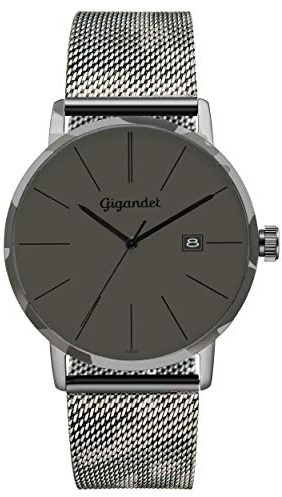 Gigandet Herren-Armbanduhr Minimalism Quarz Uhr Analog Milanaise Edelstahlarmband Camouflage Light G42-016