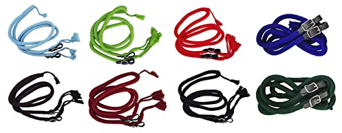 NETPROSHOP Pferde Zügel Rund und Geschlossen Baumwolle (2,3 Meter) Farbwahl, Auswahl:Bordeaux