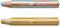 STABILO Multitalent Bleistift Woody 3-in-1 – Packung mit 2 Bleistiften – Gold & Silber