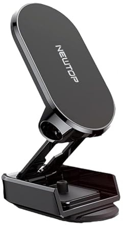 N NEWTOP Supporto ST33 Estensibile Flessibile Metallo Resistente Cromato Magnetico Calamita Porta Telefono Adesivo Cruscotto Macchina Auto Camper Camion Universale da Tavolo Cellulare Smartphone