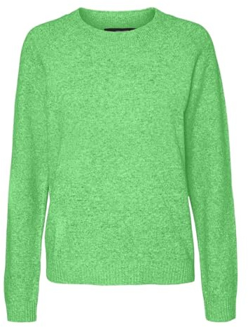 VMDOFFY LS Blouse à col Rond GA Noos, Vert été/détails : mélangé, S
