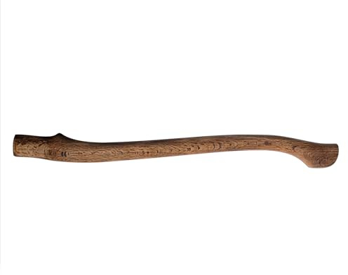 THRWCLUB 32.6 Beech Wood Axe Handle Replacement Kit for 34.3 Wood Splitting Axe, Includes Steel Wedges