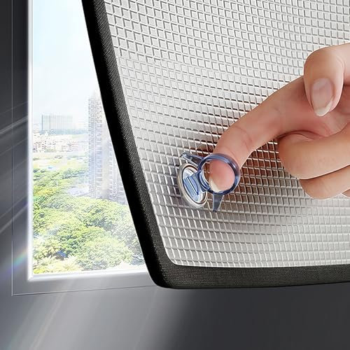 Générique Film de Protection Solaire Anti Regard,Film Fenetre Anti Chaleur Occultant Totalement,Film Aluminisé Isolante,Film Opaque Anti-UV,Film Réfléchissant pour Toit Ouvrant,9.0 mm(60x70 cm)