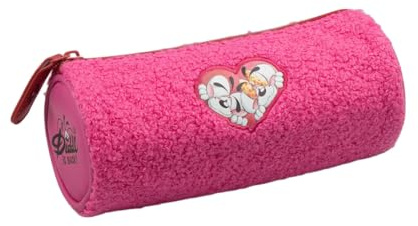 Diddl - Trousse Peluche 20x8,5 cm - Trousse Scolaire Rose en Matière Peluche Douce – Logo Cœur sur Le Devant – Parfaite pour Stylos, Crayons, Accessoires Et Cadeau Enfant