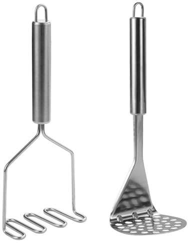 Schiacciapatate In Acciaio Inox,2 Pezzi Schiacciapatate Manuale,Passapatate Gadget Da Cucina,Pressa Pestelli Per Patate,Lavabile In Lavastoviglie, Per Verdure,Purea Di Patate,Frutta