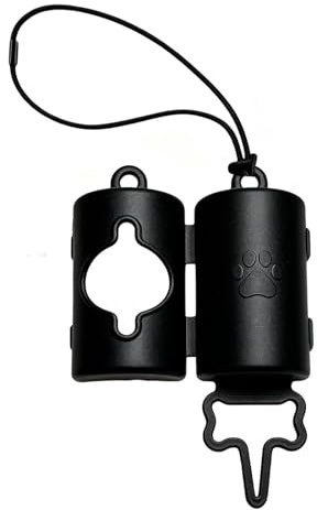 Hundavfallspåsar hållare – lätt bärbar handsfree – husdjursavfallsdispenser | för promenader park bil picknick camping, ryggsäck bogserrep husdjurshalsband