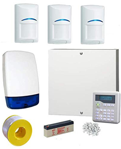 SMART WIRED Burglar Alarm System PRO Kit LCD Keypad 3 x PIRs, 115db Siren !!