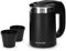 Navaris Travel Kettle Electric - 0.5 Litre - Small Kettle with Dual Walls and Boil Dry Protection - 1100W Holiday Kettles with 2 Cups