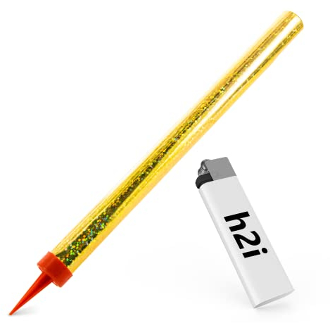 100 pezzi 90 sec. H2i XS, stelle di ghiaccio, fontana di ghiaccio, candela spray per fidanzamento, matrimonio, compleanno, festa, decorazione di torta bottiglia + il accendino h2i - gatto F1