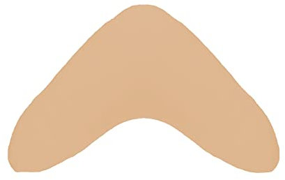 Dukal | Bezug für Bumerangkissen/Lesekissen | aus hochwertigem DOPPEL-Jersey | 100% Baumwolle | Farbe: Camel