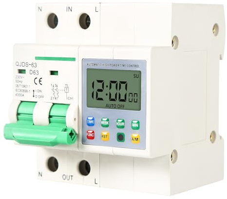 Jadeshay Zeitschaltuhr, Zeitschaltuhren Hochleistungs-Zeitsteuerungsschalter mit 16 Gruppen Einstellbarer Zeitsteuerung für Haushaltsgeräte, 2P 63A AC230V