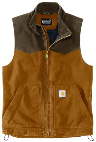 Carhartt Herr 106433 Montana Rugged Flex® Duck avslappnad passform väst, Carhartt Brun/Kaffe, M