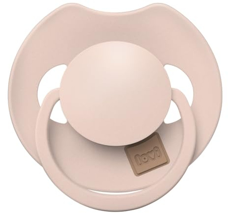 Pacifier Silicone Dynamic LOVI Prime 0-6m 1 pc sterilization capsule, protect suction reflex, anti-allergic, BPA free (Nude, 0-6)
