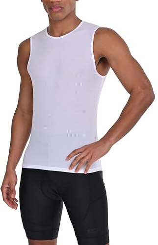 TCA Men's Cycling Jersey Mens Cooling Vest – Cooling Vests for Men, Super Breathable See-Through Mesh Sleeveless Top – Biking Gear Tight Fit Baselayer