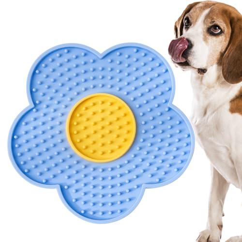 Tappeto leccare per gatti - Tappeto leccare per mangiatoie lente | tappetino leccare per leccare il burro, tappetino da leccare antiscivolo in silicone, tappetino per dolcetti per il bagno