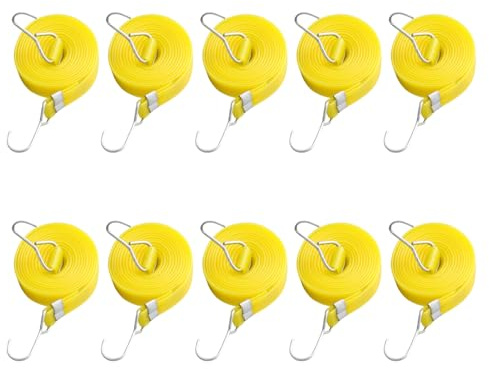 10 lotes de cuerda elástica multiusos para exteriores, para camping, bicicleta, basurero