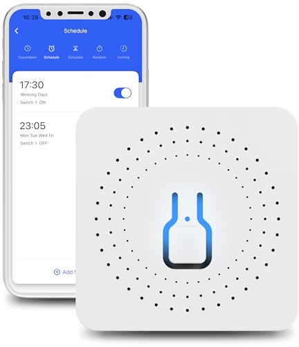 Interruptor inteligente Relé WiFi Enchufes eléctricos 16 A, control remoto a través de la aplicación Tuya/Smart Life, domótica, sin concentrador, compatible con el control por voz Alexa/Google Home