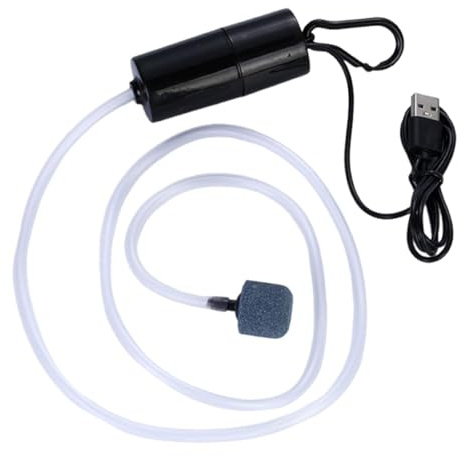 Fxzqgnh Pompa ad aria per acquario, portatile, silenziosa, pratica, professionale, potente, leggera, aeratore, pompa ad aria per acquario