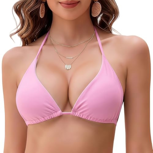 Women's Bikini Top Sexy Triangle Bikini Padded Tops Adjustable String Bikinis Swimwear Beach Bathing Suits