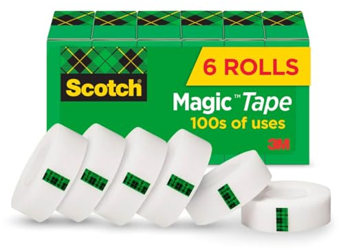 3M Magic Tape Refill, 3/4 x 1000, 6/Pack
