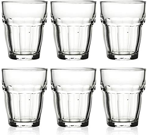 BORMIOLI Rocco ‘Rock Bar’ Retro Shot Glasses Set of 6 (7cl) – American Diner-Style Glasses – Serve Vodka, Tequila & Spirits – Toughened Italian Glass: Dishwasher Safe