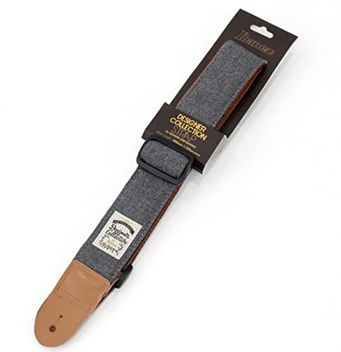 IBANEZ Designer Collection Guitar Strap - Charcoal Gray Denim (DCS50D-CGY)