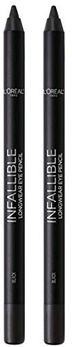 L'Oreal Paris Makeup Infallible Pro-Last Pencil Eyeliner, Waterproof and Smudge-Resistant, Glides on Easily to Create any Look, Black, 0.042 oz., 2 Count