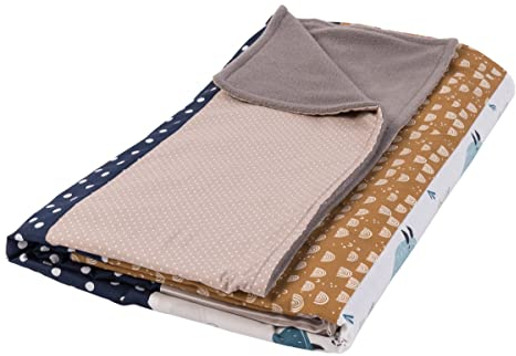 ULLENBOOM ® Kinderdecke 100x135 cm Wale (Made in EU) - Babydecke aus 100% OEKO TEX Baumwolle & Fleece, ideal als Kuscheldecke