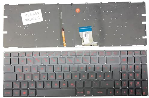 T-ProTek DEUTSCHE - Tastatur Keyboard Rot Beleuchtung kompatibel für Asus ROG Strix GL502VT