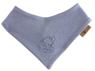 Sterntaler Halstuch aus feiner Strickware mit Elefanten-Stickmotiv, gefüttert, mit Klettverschluss - Jungen Accessoires für Babys & Kleinkinder - weich, elastisch und bequem - samtblau, Gr. 1