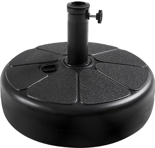 Yaheetech Pied de Parasol à Remplir d'eau 22 L ou du Sable 36 KG Base de Parasol pour Mâts de Parasol de 38/48 mm Socle de Parasol pour Extérieur Jardin Terrasse Balcon