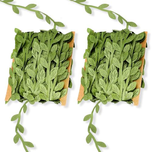 Artificial Vines 33 Ft fake hanging plants silk ivy artificial eucalyptus leaf garland green leaves ribbon trim for Wedding Birthday Party Garden Wall Decoration DIY Craft Cakes