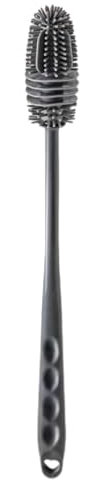 Yingjie Bottle Brush, Silicone, Black, Long Handle, Multi-Purpose, Soft Bristles, Scratch-Free Clean, For Bottles, Vases, Containers