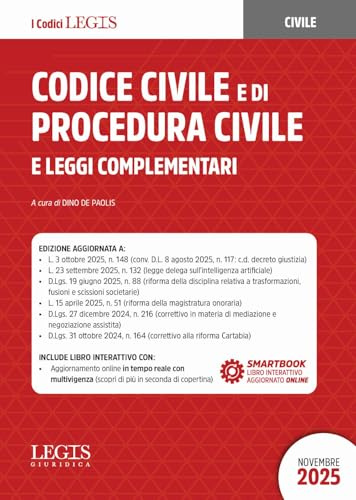 Codice civile e di procedura civile e leggi complementari (novembre 2025)