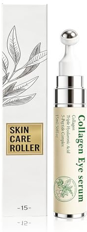 10ml Siero Occhi Al Collagene,con Fresco Roll On in Acciaio,Siero Contorno Occhi Idratante,Crema per gli occhi contro rughe e occhiaie,Migliora L'Elasticità Della Pelle
