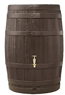 GARANTIA Regentonne [420L] - Regenfass BARRICA in edler Holzoptik - Wetterfester Regenwassertank für Garten - Wasserfass, Regenwassertonne | Hochwertiger Regenspeicher aus 100% recyceltem Kunststoff