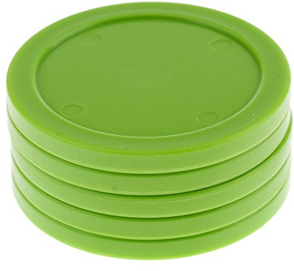 Sharplace 5 Stück Air Hockey Ersatz Pucks, 82mm / 62mm - Grün, 62mm