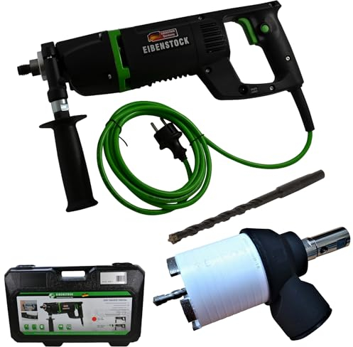 Eibenstock Diamant-Trocken-Kernbohrmaschine EHD 1500 inklusive Staubabsaugung mit Vierschneiderbohrer & Diamant Dosensenker Typ Matrix Power