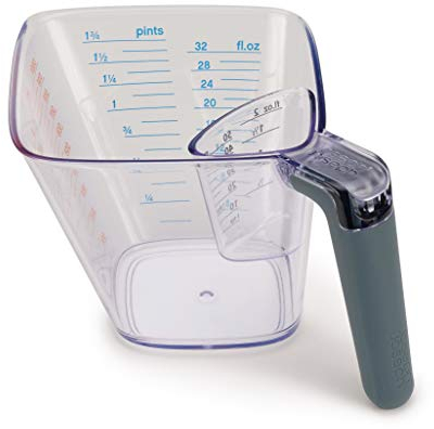 Joseph Joseph Align 2-teiliger, leicht ablesbarer Messbecher, Kunststoff - BPA-frei, 1 Liter