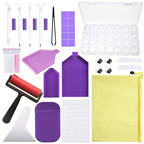 Diamond Painting Zubehör Set, 73PCS 5D DIY Diamond Painting Zubehör Kits, Diamond Painting Zubehör, Diamond Painting ZubehöR Stift, für Erwachsene und Kinder Kunst DIY Handwerk