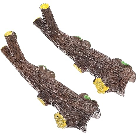 minkissy 2 Stück Aquarium Zubehör Reptilienversteck Leopardgecko Tank Zubehör Fischversteck Terrarium Set Bartagamen Spielzeug Aquarium Stamm Betta Holzscheit Totes Holz