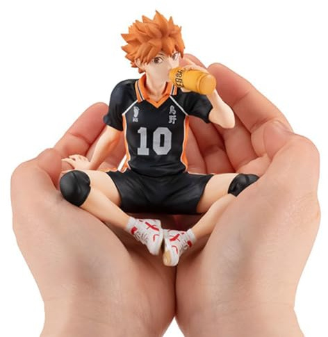 Gooyeh Haikyuu Hinata Shoyo Anime Figure sedute Postura Bere Statua Modello Carino Q Versione dell'azione Statuetta Ufficio Impianti Compleanno 10 cm, Tipo 6