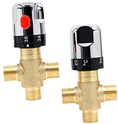 GANAZONO Vanne Thermostatique Eau Pour Bain Mitigeur Thermostatique Robinet De Douche Thermostaté