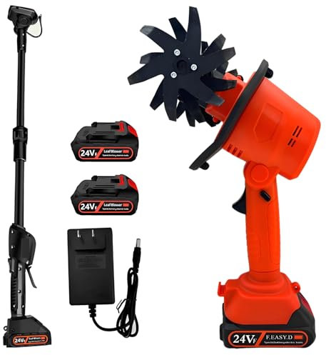 Motobineuse sans Fil 24V Motoculteur éLectrique sans Fil avec 2 Batteries de 1500 Mah et Chargeur Motoculteur Batterie Largeur de Travail 10 Cm Profondeur 10 Cm pour Jardinage et Cultivate