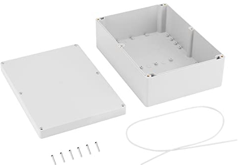 Mtlavishness DIY Junction Box Enclosure Project Case Plastic Cabinet 263x185x95mm White Surface Mounted Underground Electrical Protection Box for Electronic Projects Blue