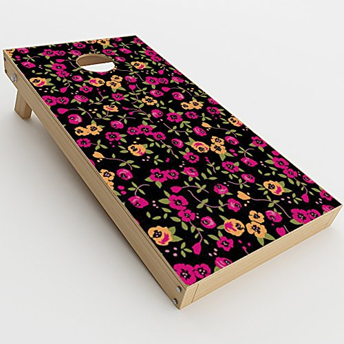 Skin Decal Vinyl Wrap for Cornhole Game Board Bag Toss (2xpcs.) Skins Stickers Cover/Floral, Flowers