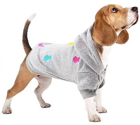 LeerKing Hundepullover Fleece Pullover Hoodie Pyjama Flauschiger Katzenpullover für kleine mittelgroße Hund Französische Bulldogge Kleidung Dackel Chihuahua S