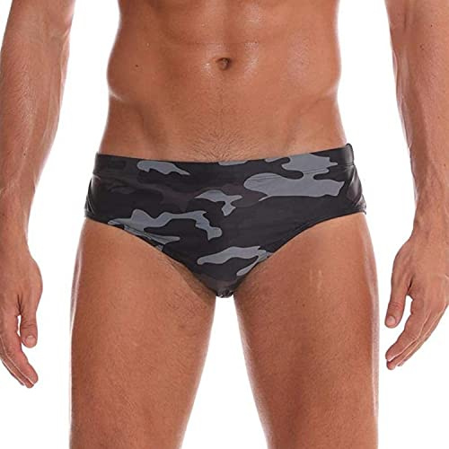 Arcweg Costume da Bagno Uomo con Pad Rimovibile e Coulisse Slip e Parigamba da Bagno Pantaloni Corti Elastico a Vita Bassa Nuoto (Mimetico, XL)
