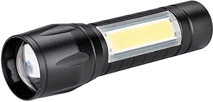 EUROtops LED-Taschenlampe – Mini-Taschenlampe, XPE LED, COB Seitenlicht, Zoom-Funktion, Lithium-Akku, USB-Aufladung, Handliche Taschenlampe ohne Batterien, Leichte LED-Taschenlampe, Kompakt, Hell